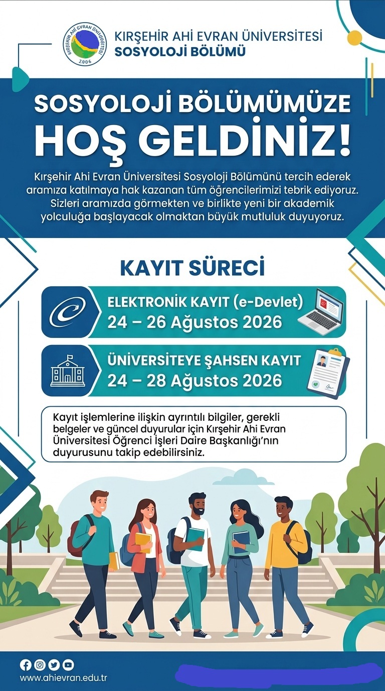 Sosyoloji Bölümümüze Hoş Geldiniz!